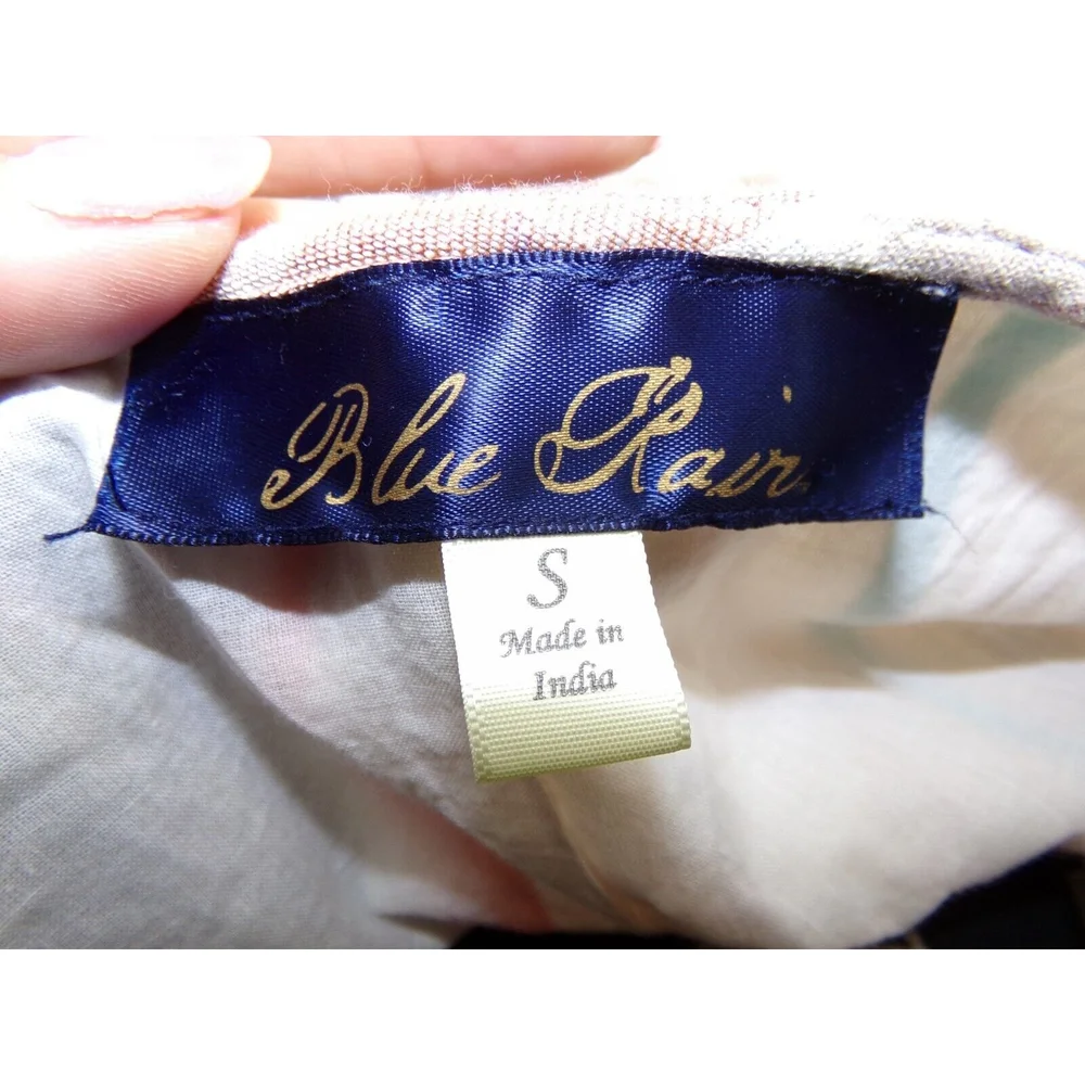 Blue Rain Womens stripe Wrap Sundress Sz SM V-Neck Cap Sleeve Summer Dress Boho - Picture 6 of 11